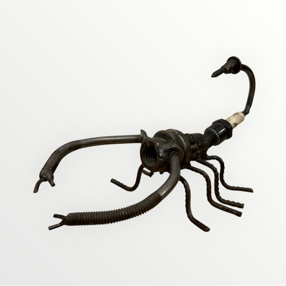Steampunk Scorpion Desk Art Welded Scrap Metal One Of A Kind